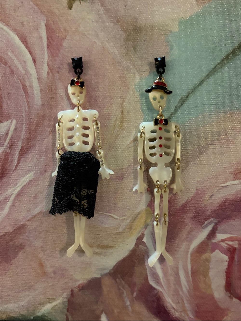 Mr and Mrs Bones Earrings